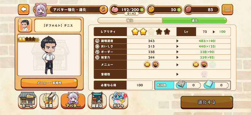 追放者食堂へようこそのキャラページ